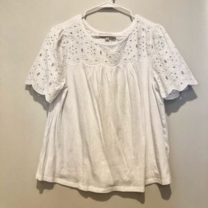Loft white short sleeve top
